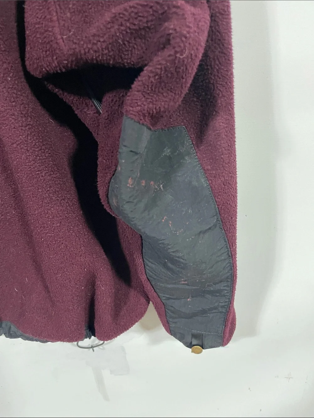 The North Face Men's Maroon and Black Denali Performance Fleece Jacket